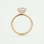 2.08 CT Princess Hidden Halo Moissanite Engagement Ring 19