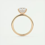 2.08 CT Princess Hidden Halo Moissanite Engagement Ring 19