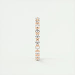 0.69 TCW Round Cut Bubble Prong Moissanite Bridal Wedding Band 12
