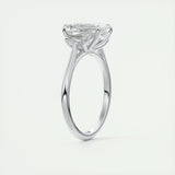 1.91 CT Emerald Cut Three Stone Moissanite Engagement Ring 7