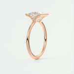 2.08 CT Princess Solitaire Half Bezel Moissanite Engagement Ring 17