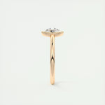 1.19 CT Round Rose Cut Bezel Moissanite Engagement Ring 18