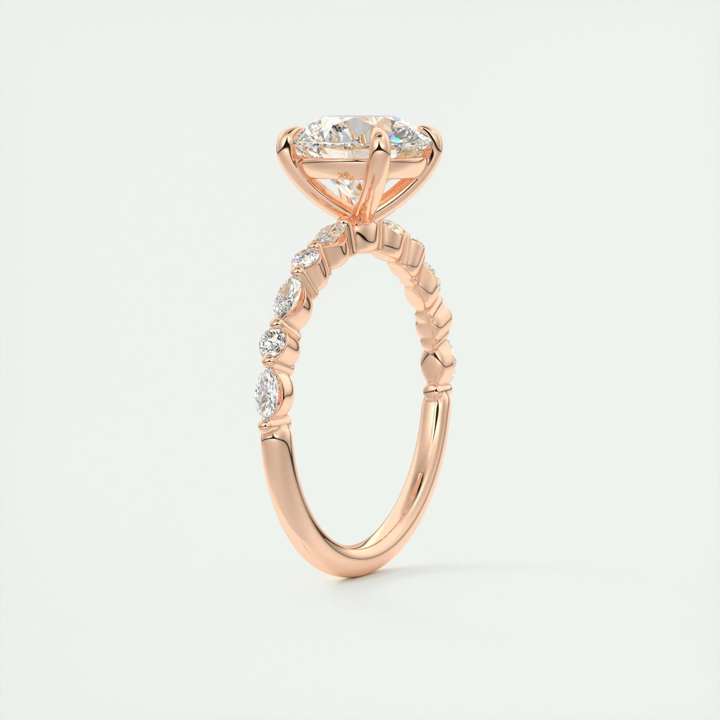 2.0 CT Round Pave Moissanite Engagement Ring 20
