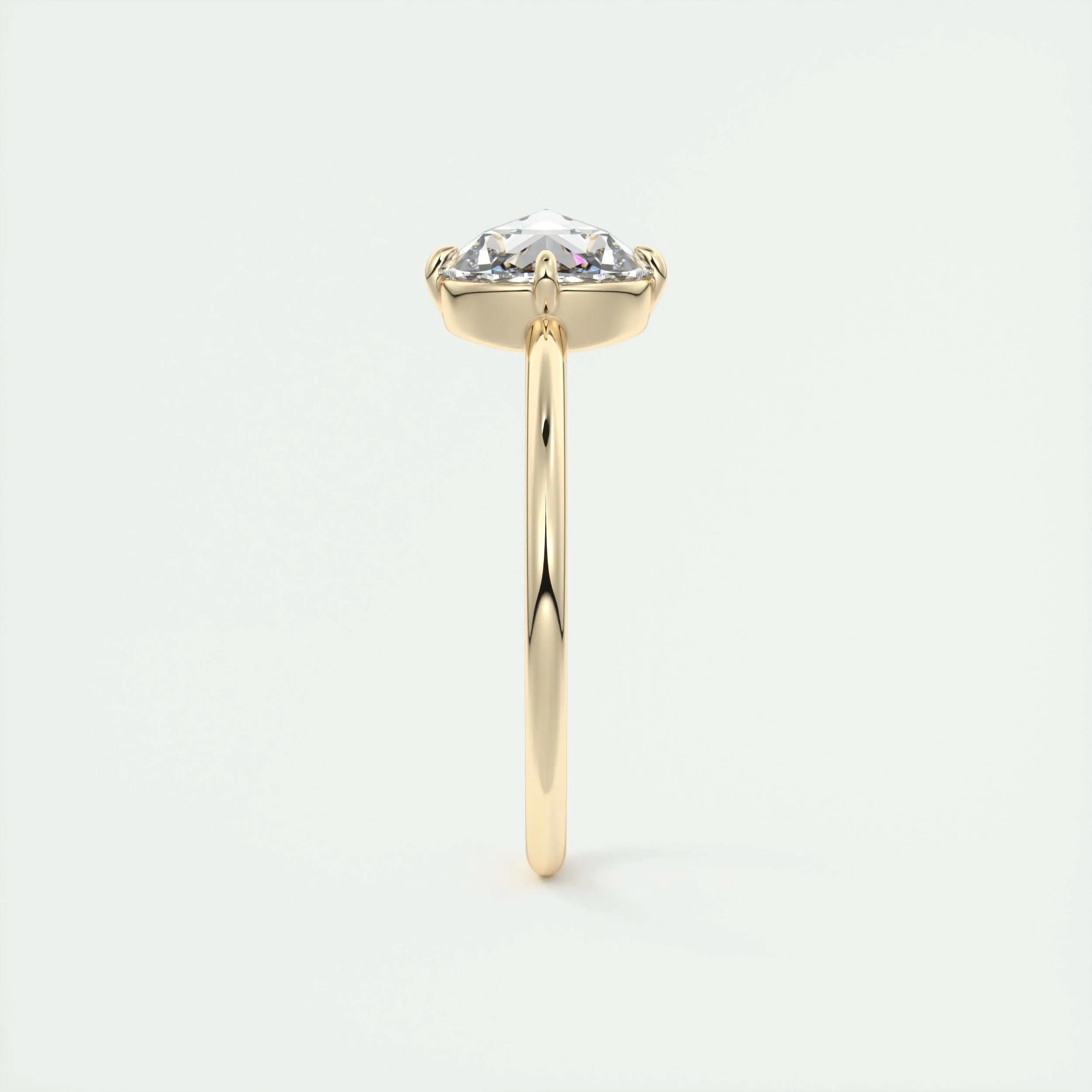 1.19 CT Round Rose Cut  Solitaire Moissanite Engagement Ring 13