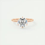 2.0 CT Round Cut Solitaire Moissanite Engagement Ring 16