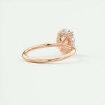 1.91 CT Oval Hidden Halo Moissanite Engagement Ring 18