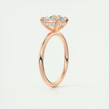 2.0 CT Round Hidden Halo Moissanite Engagement Ring 20