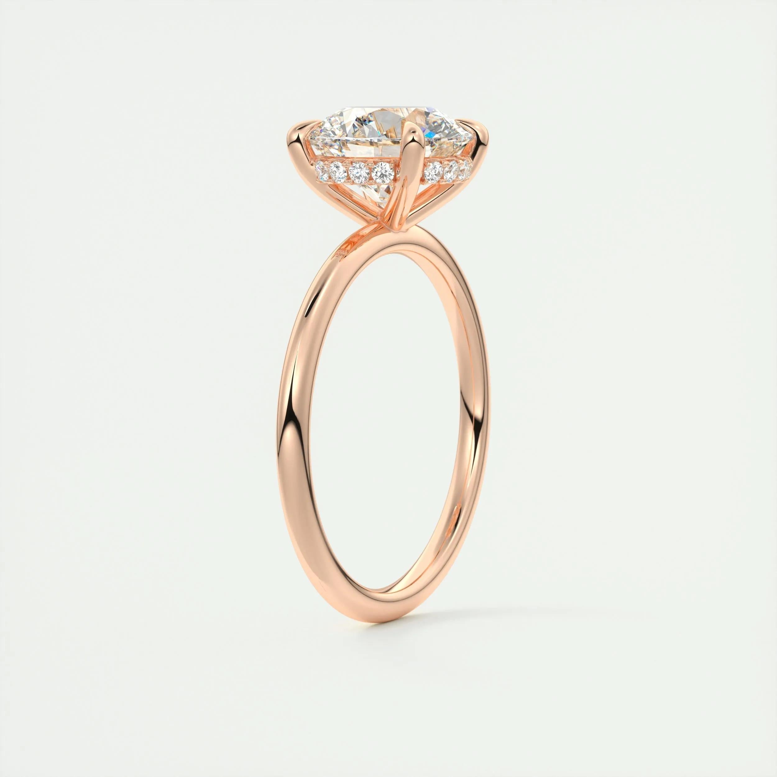 2.0 CT Round Hidden Halo Moissanite Engagement Ring 20
