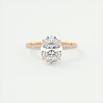 1.91 CT Oval Cut Pave Moissanite Engagement Ring 16