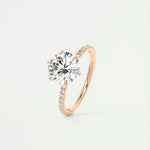 2.0 CT Round Cut Pave Moissanite Engagement Ring 18