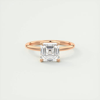 2.03 CT Asscher Cut Solitaire Moissanite Engagement Ring 15