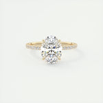 1.91 CT Oval Cut Pave Moissanite Engagement Ring 9