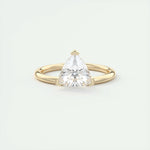 1.44 CT Trillion Cut Solitaire Moissanite Engagement Ring 8