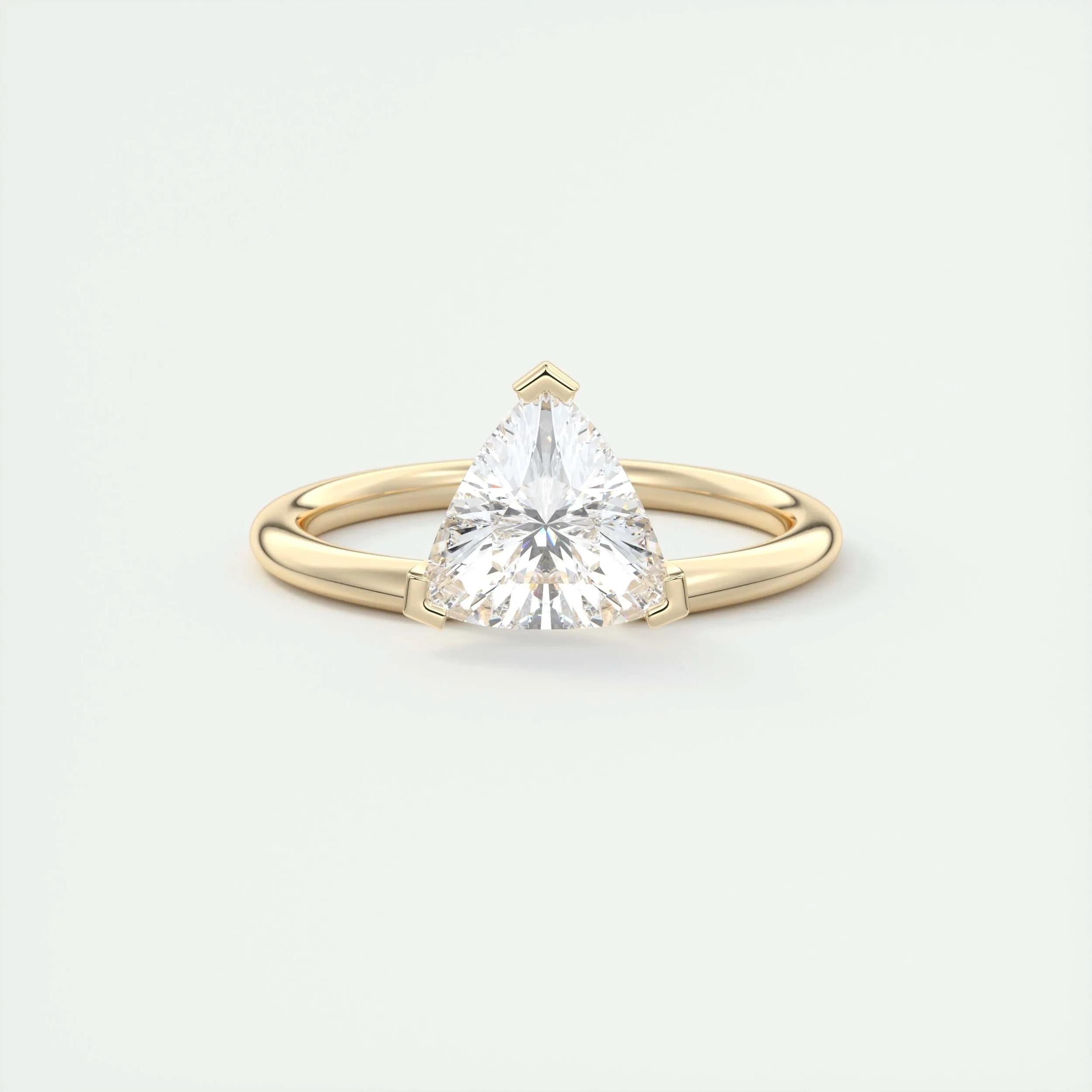 1.44 CT Trillion Cut Solitaire Moissanite Engagement Ring 8