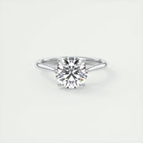 2.0 CT Round Cut Solitaire Moissanite Engagement Ring 1