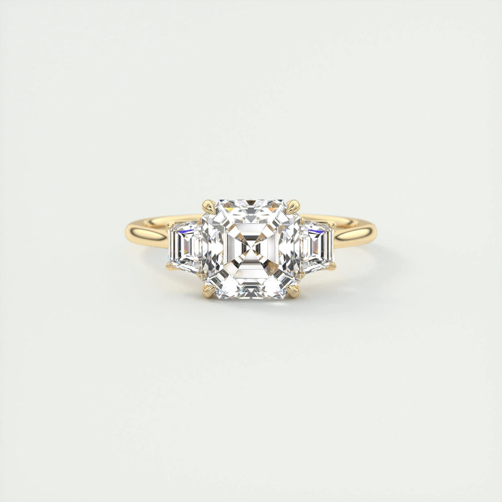 
                  
                    2.03 CT Asscher Cut Three Stone Moissanite Engagement Ring 9
                  
                