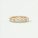 2.25 Asscher Cut Full Bezel Setting Moissanite Bridal Wedding Band 6