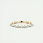 0.32 Marquise & Round Alternative Moissanite Wedding Band 1