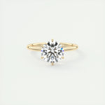 2.0 CT Round Cut Solitaire Moissanite Engagement Ring 9