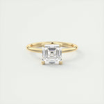 2.03 CT Asscher Cut Solitaire Moissanite Engagement Ring 22