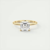 2.03 CT Asscher Cut Solitaire Moissanite Engagement Ring 22