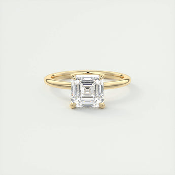 2.03 CT Asscher Cut Solitaire Moissanite Engagement Ring 22