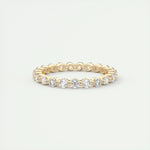 0.69 TCW Round Cut Bubble Prong Moissanite Bridal Wedding Band 9