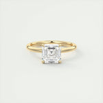 2.03 CT Asscher Cut Solitaire Moissanite Engagement Ring 8