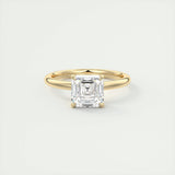 2.03 CT Asscher Cut Solitaire Moissanite Engagement Ring 8