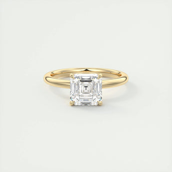 2.03 CT Asscher Cut Solitaire Moissanite Engagement Ring 8