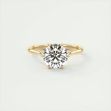 1.35 CT Round Cut Solitaire Moissanite Engagement Ring 8