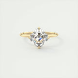 2.03 CT Asscher Cut Solitaire Moissanite Engagement Ring 8