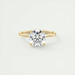 2.0 CT Round Hidden Halo Moissanite Engagement Ring 8