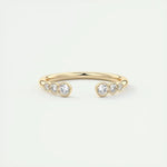 0.22 Round Bezel Open Moissanite Bridal Wedding Band 9
