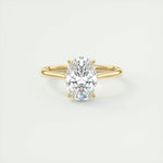 1.91 CT Oval Cut Solitaire Moissanite Engagement Ring 8