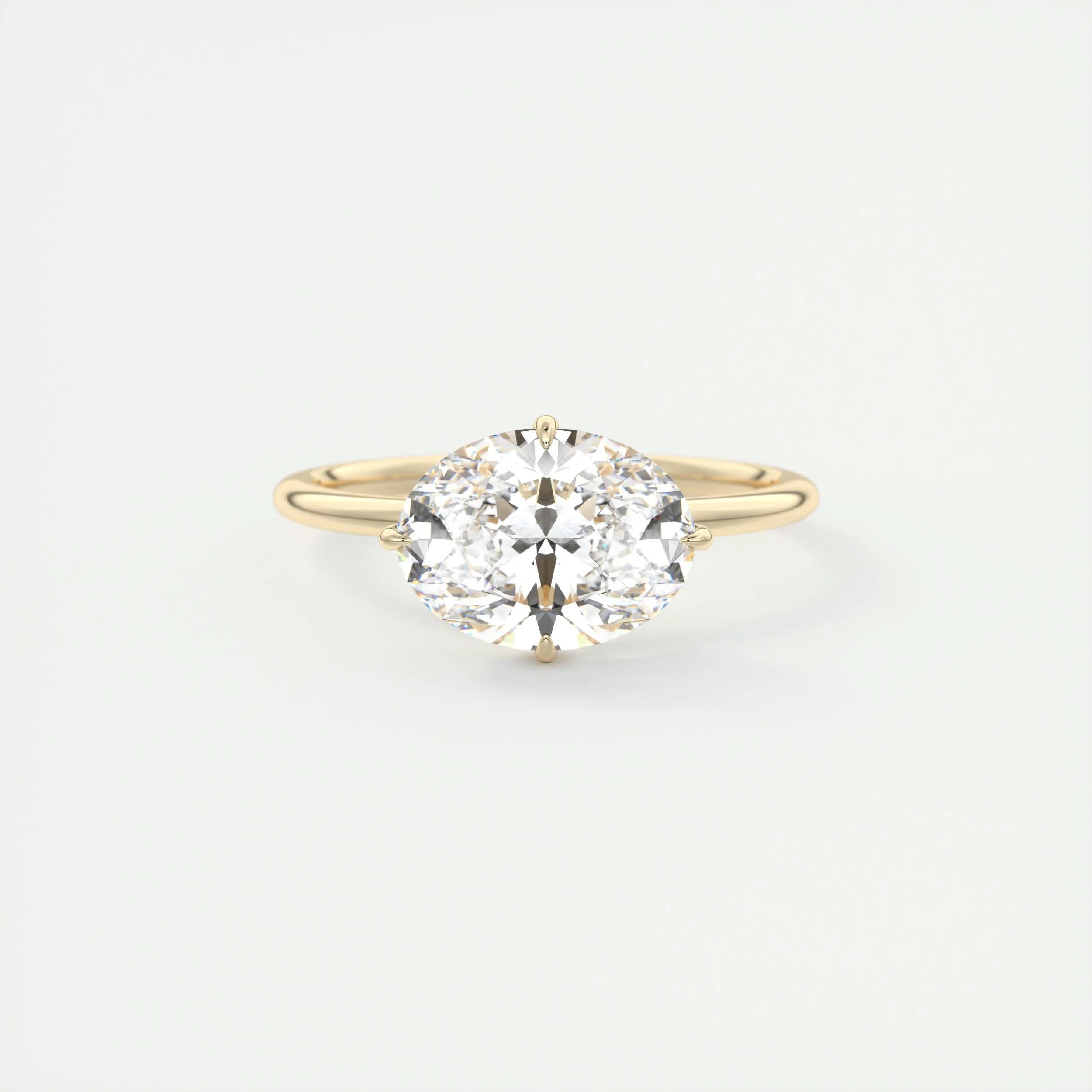 1.91 CT Oval Hidden Halo Moissanite Engagement Ring 7