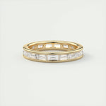 1.87 Emerald Cut Channel Moissanite Bridal Wedding Band 11
