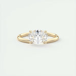 1.91 CT Oval Cut Solitaire Moissanite Engagement Ring 8