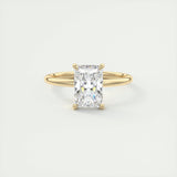 2.10 CT Radiant Cut Solitaire Moissanite Engagement Ring 8