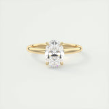 1.91 CT Oval Cut Solitaire Moissanite Engagement Ring 9