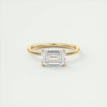1.91 CT Emerald Cut Solitaire Moissanite Engagement Ring 9