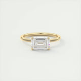 1.91 CT Emerald Cut Solitaire Moissanite Engagement Ring 9