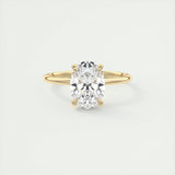 1.91 CT Oval Hidden Halo Moissanite Engagement Ring 9