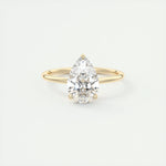 1.93 CT Pear Cut Solitaire Moissanite Engagement Ring 8