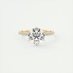 2.0 CT Round Cut Pave Moissanite Engagement Ring 8