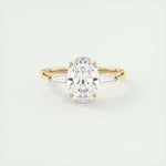 1.91 CT Oval Cut Three Stone Moissanite Engagement Ring 8