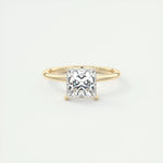 2.08 CT Princess Cut Solitaire Moissanite Engagement Ring 8