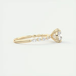 2.15 CT Cushion Cut Pave Moissanite Engagement Ring 9