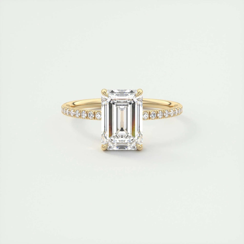 
                  
                    1.91 CT Emerald Cut Solitaire Pave Moissanite Engagement Ring 8
                  
                
