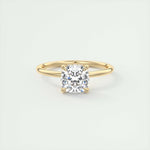 2.15 CT Cushion Hidden Halo Moissanite Engagement Ring 8